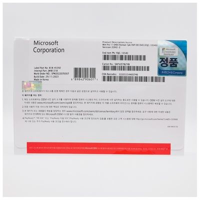 أصل Windows 11 Pro OEM مع دعم اللغة الكورية