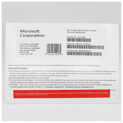 Windows 11 Home نوع ترخيص OEM مع 4GB RAM و 64GB مساحة تخزين في اللغة الإنجليزية الواحدة