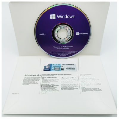 Windows 10 Pro OEM 64Bit System Builder DVD - متعددة اللغات (Eng/Fr/De/Es/It) التفعيل عبر الإنترنت
