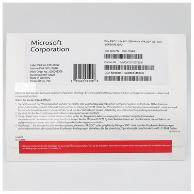 Microsoft Windows 11 Pro الألماني DVD OEM System Builder ترخيص 64 بت للاستخدام المهني