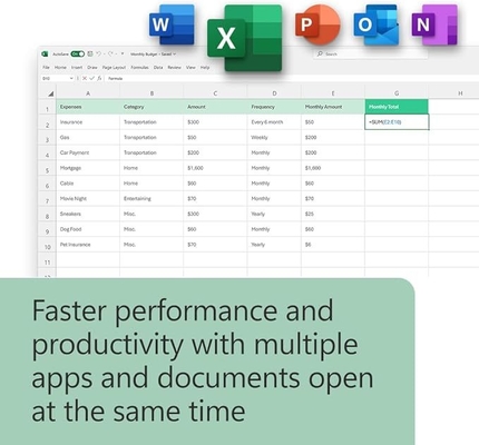 مفتاح ترخيص دائم لـ Microsoft Office 2024 في علبة البيع بالتجزئة لنظامي التشغيل Windows/Mac