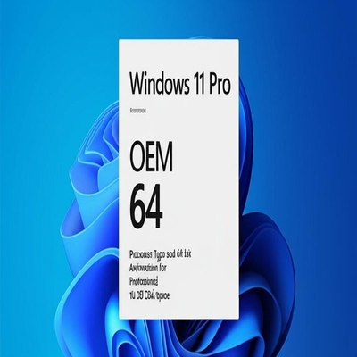 Windows 11 Pro OEM X86 64 نوع المعالج و 64 بت للهندسة المعمارية للمحترفين مساحة القرص 16 جيجابايت