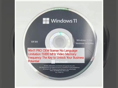 ترخيص Win11 PRO OEM بدون قيود لغوية 15000 ميغاهرتز تردد ذاكرة الفيديو مفتاح لفتح إمكانات عملك