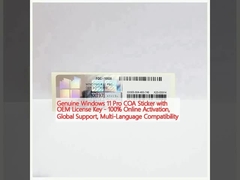 ملصق Windows 11 Pro COA الأصلي مع مفتاح ترخيص OEM - 100٪ تنشيط عبر الإنترنت، الدعم العالمي، التوافق متعددة اللغات